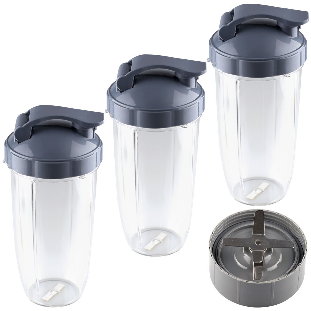 3 Pack 32 Oz Colossal Cups With Flip Top To Go Lids And Extractor Blade