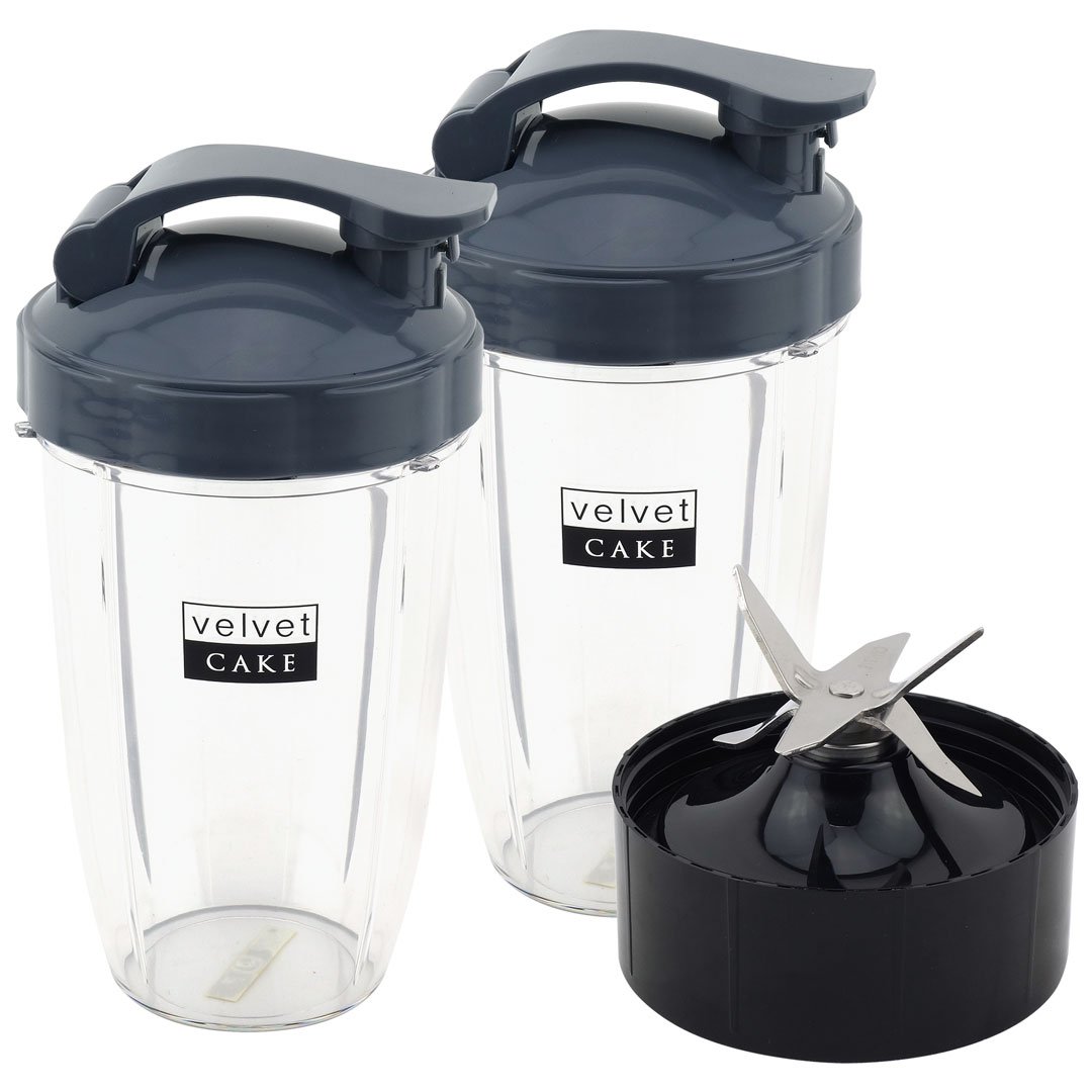 NutriBullet Flip Top To Go Lid with 24oz Tall Cup,Fits Nutribullet 600W 900W Blenders 2 Pack