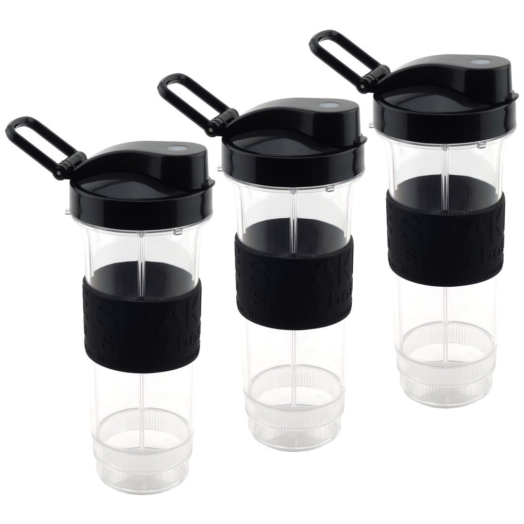 3 Pack Felji 20 oz Cups with to Go Lids Replacement Set for Magic Bullet Blenders MB1001