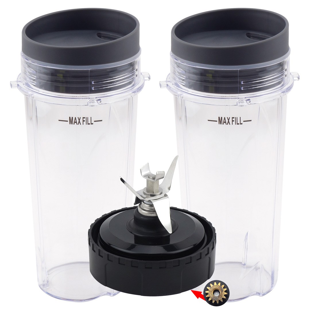 Blender Replacement Parts For Ninja, 2 24oz Cups With To-go Lids