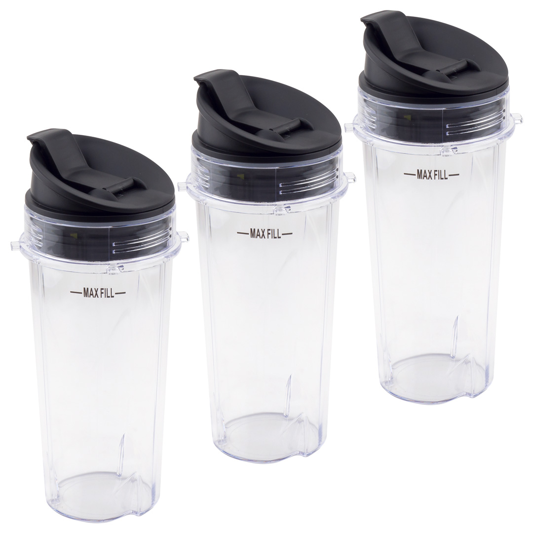 16 oz Cup with Lid and Extractor Blade for Nutri Ninja BL770 BL771 BL772 BL773CO BL780 BL810 BL820 BL830 Parts 303KKU 305KKU 322KKU770 BL0011