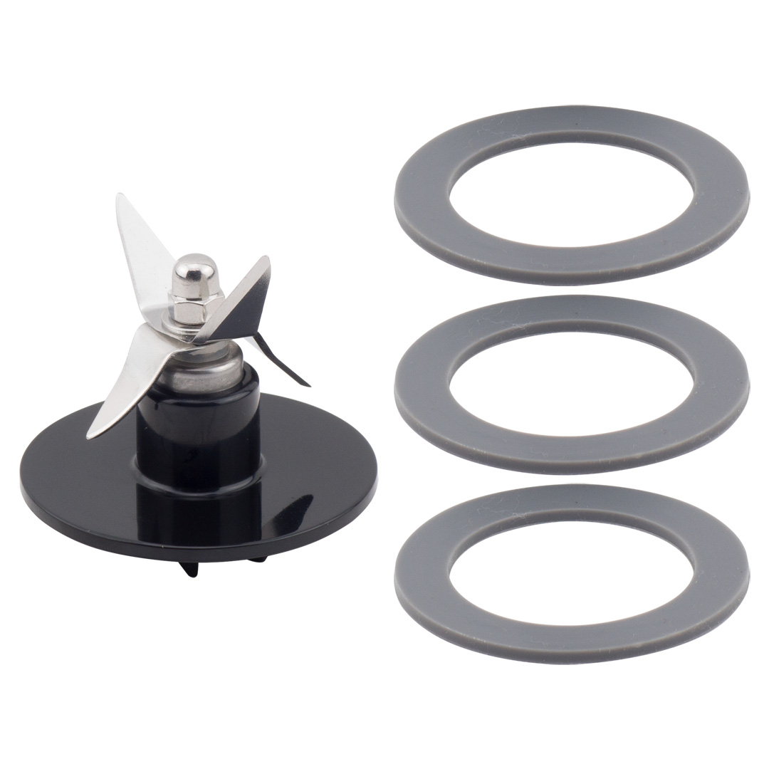 2pc BLACK Blender Blade SPB-456-2B+Sealing Ring Gasket For Cuisinart Spare Parts 