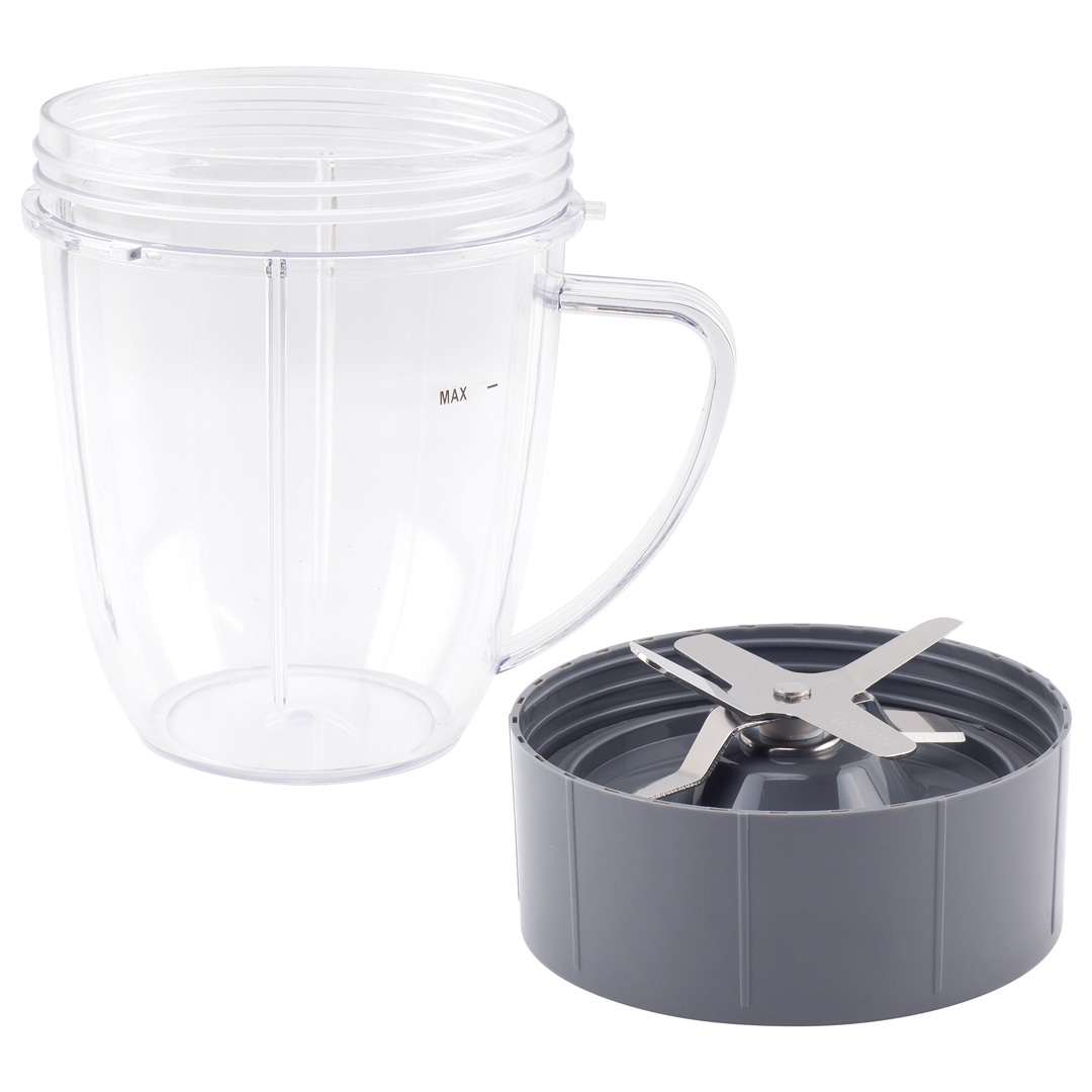 18 oz Short Cup with Handle for NutriBullet 600W 900W NB-101B NB-101S NB-201 