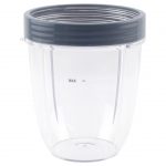 18 oz Short Cup Includes Lip Ring Replacement Parts Compatible with NutriBullet 600W 900W Blenders NB-101B NB-101S NB-201