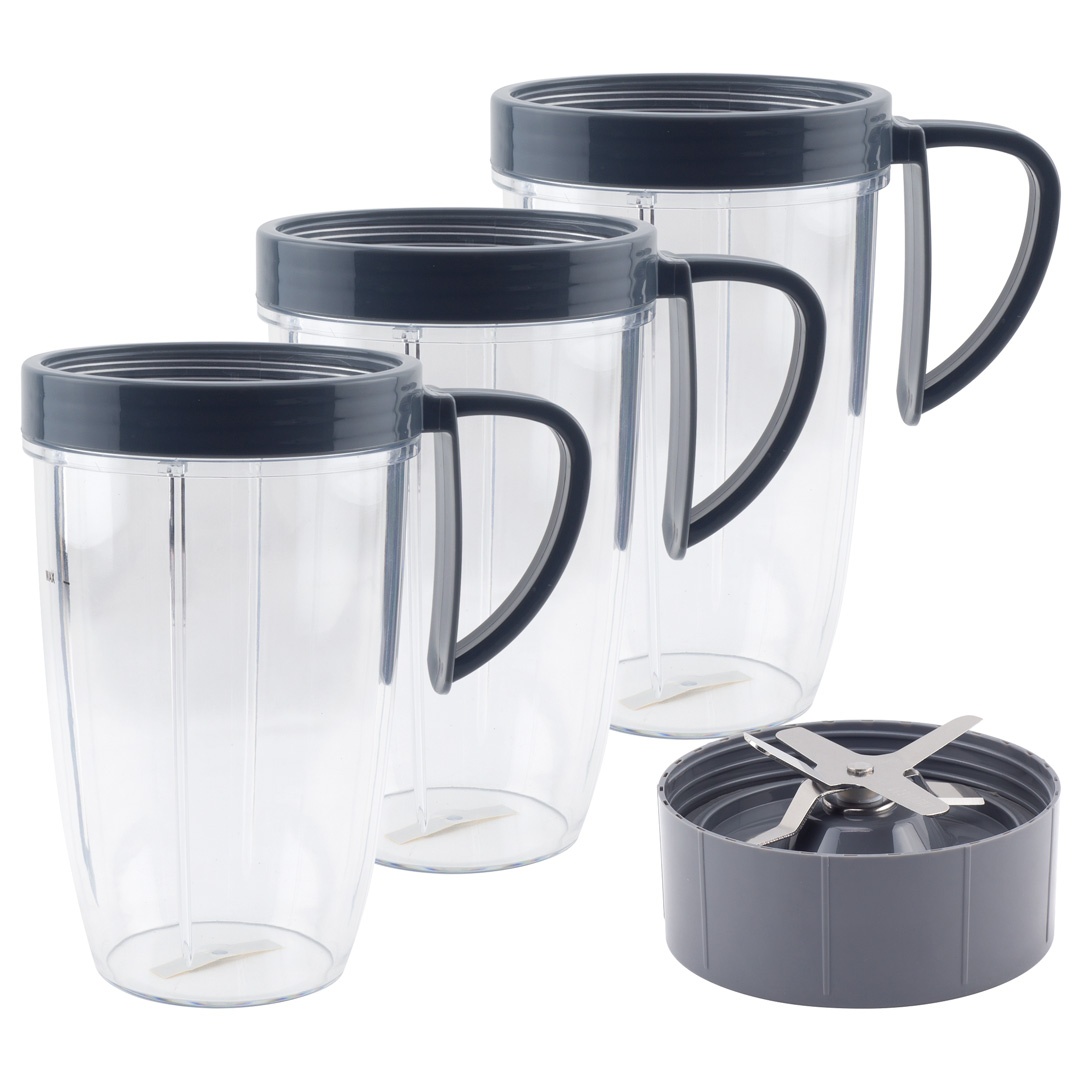 3 Pack 24 oz Tall Cups Replacement for NutriBullet 600W 900W NB-101B NB-101S
