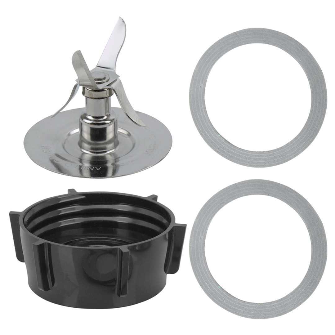 24 oz Cup with Lid, Stainless Steel Blade, Jar Bottom Cap and 2 Gaskets  Replacement Parts Compatible with Oster Pro 1200 Blender 