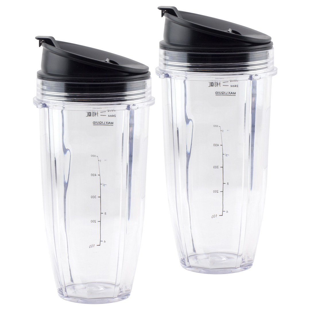  Replacement Blender Cup with Lid (2 Pack) 24 Oz Cups